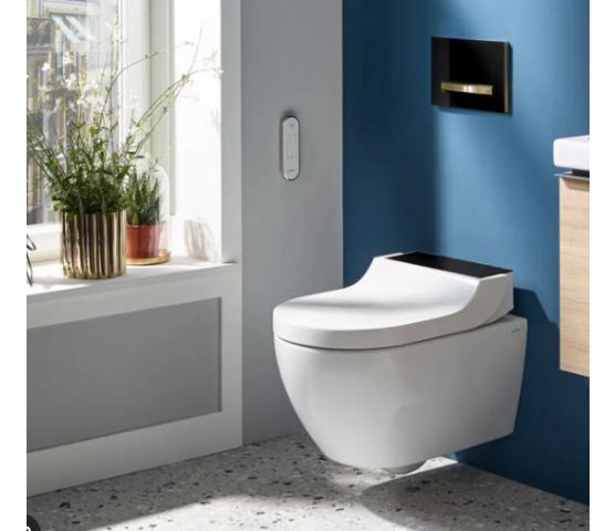 GEBERIT AQUACLEAN TUMA VEGGHENGT DUSJTOALETT COMFORT SORT GLASS